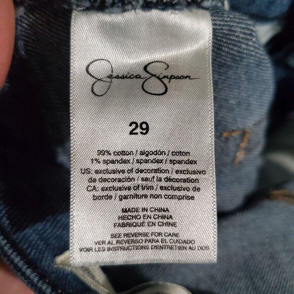 Jessica Simpson Jeans Womens 29 Blue Spotlight High Rise Slim Straight - Picture 4 of 13